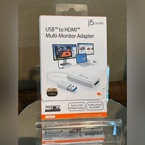 J5Create USB to HDMI Multi-Monitor Adapter, new!
